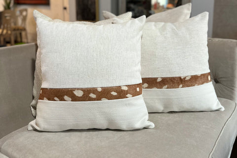 Two-tone White with Antelope Cowhide